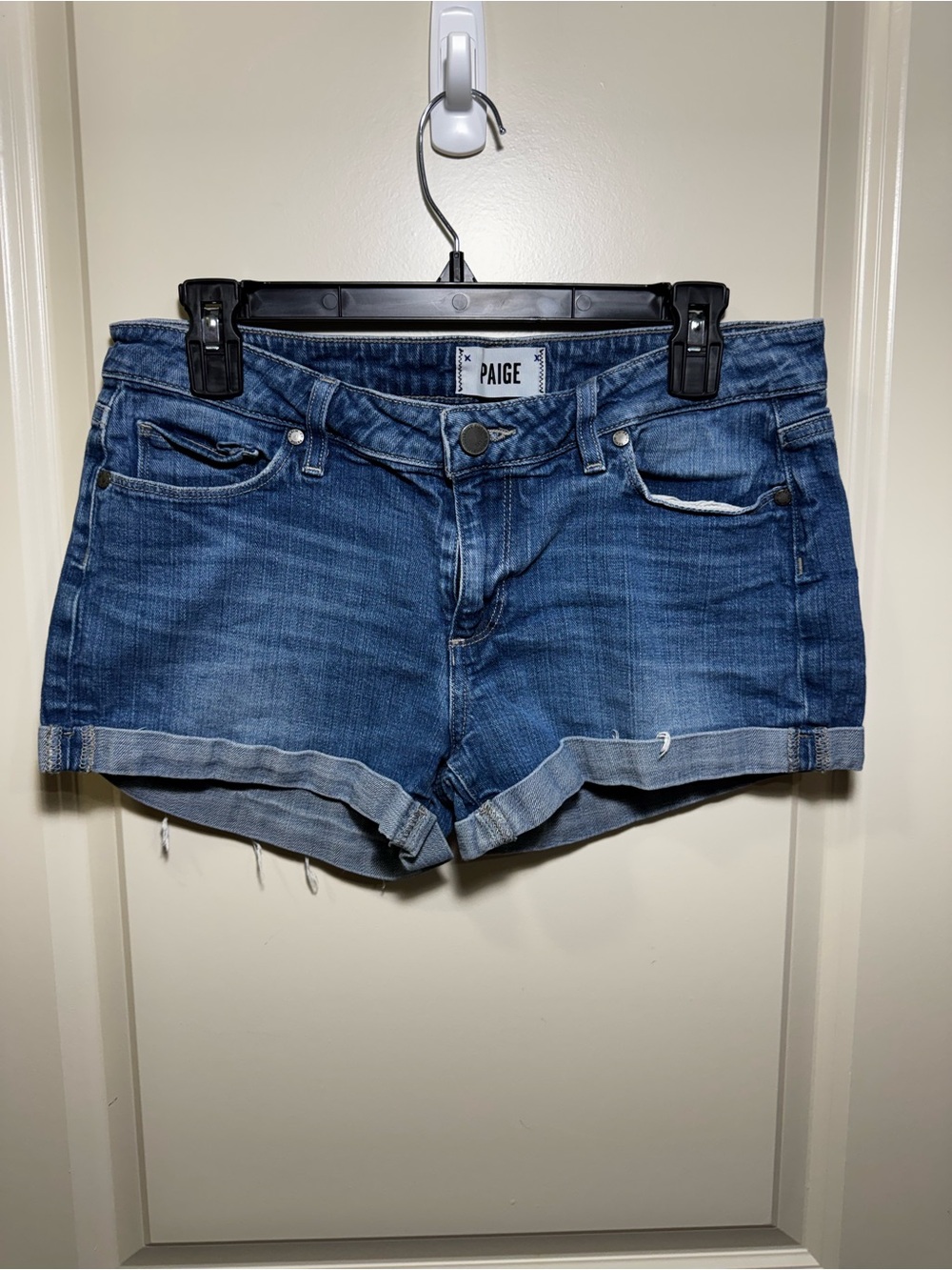PAIGE Jimmy Jimmy Short Denim Cuffed Jean Shorts